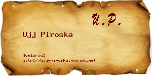 Ujj Piroska névjegykártya